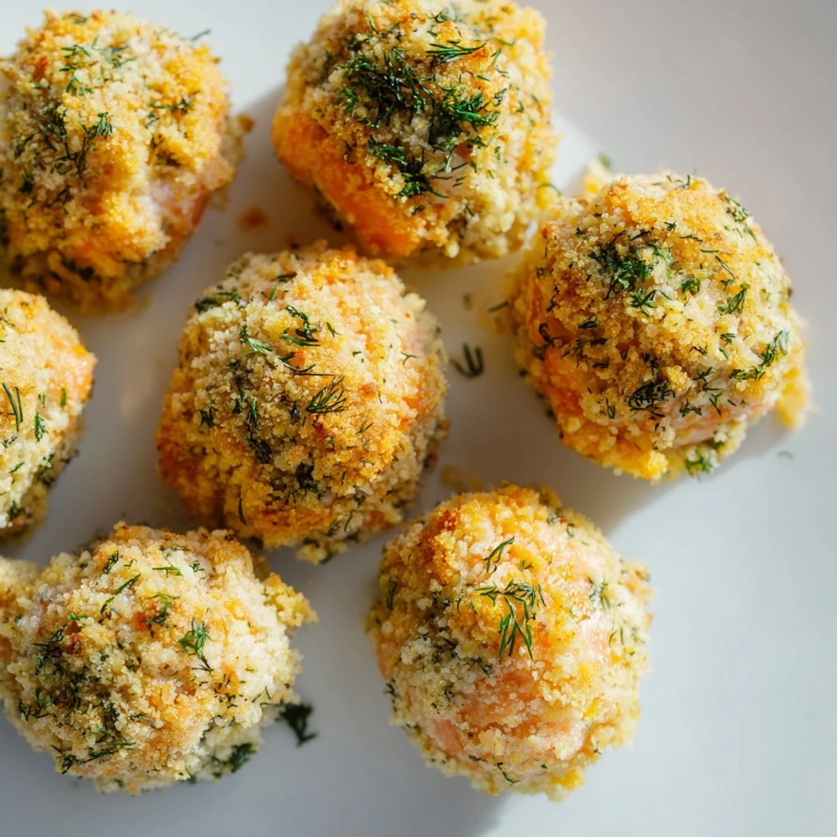 Flavorful Baked Salmon Snack Bites served warm as a healthy appetizer on a rustic wooden table.