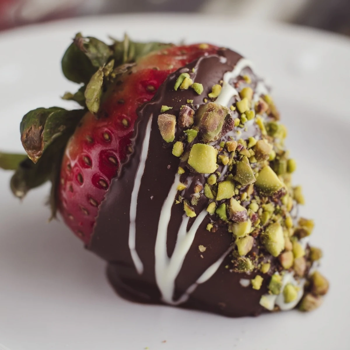 Shiny chocolate-dipped fruit appetizers arranged neatly on parchment paper, with a white chocolate drizzle and toasted coconut topping.