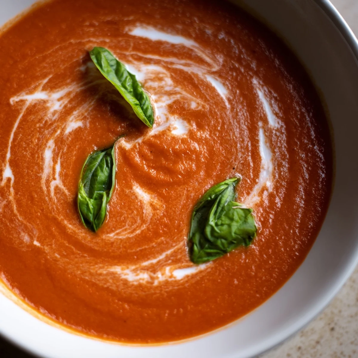 Creamy Tomato Soup Basil