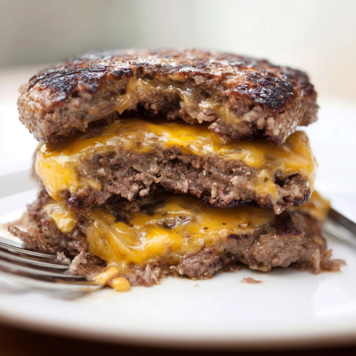 The Flying Dutchman Burger features two grilled beef patties stacked with melted American cheese and optional pickles on a plate.
