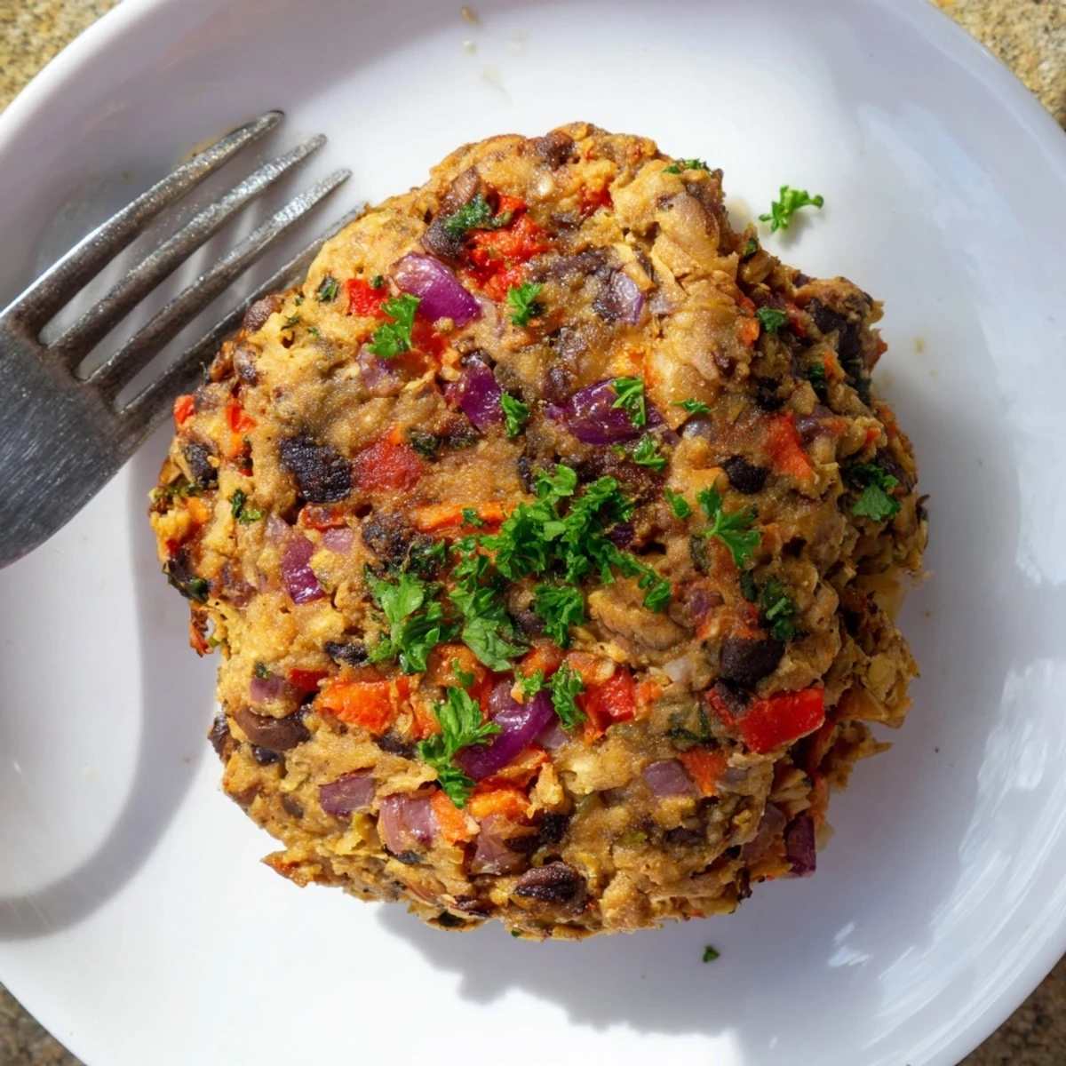 Tasty Mushroom Veggie Burgers garnished with fresh parsley, set on a wooden board beside colorful toppings and condiments.