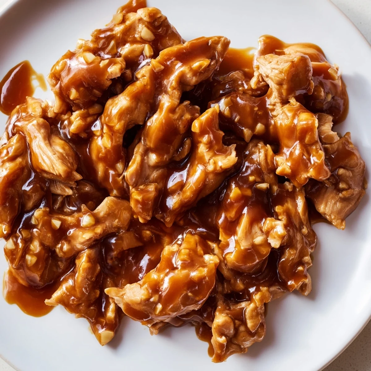Slow cooker peanut chicken with tender chunks coated in rich, creamy peanut sauce and colorful vegetables