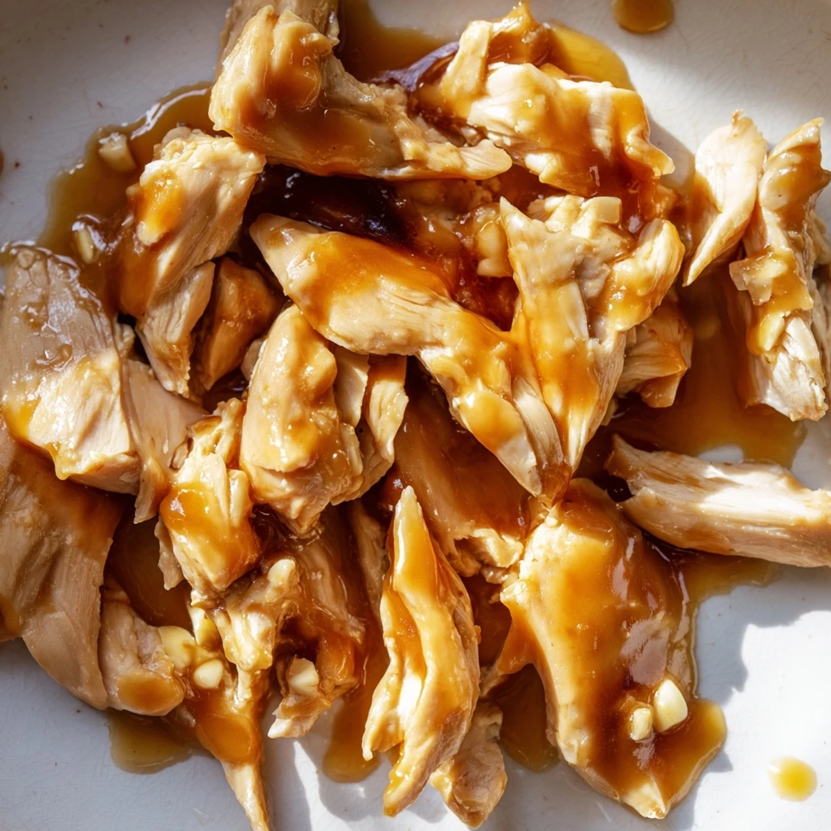 Tender slow cooker peanut chicken featuring vibrant bell peppers and onions in a glossy, savory peanut sauce
