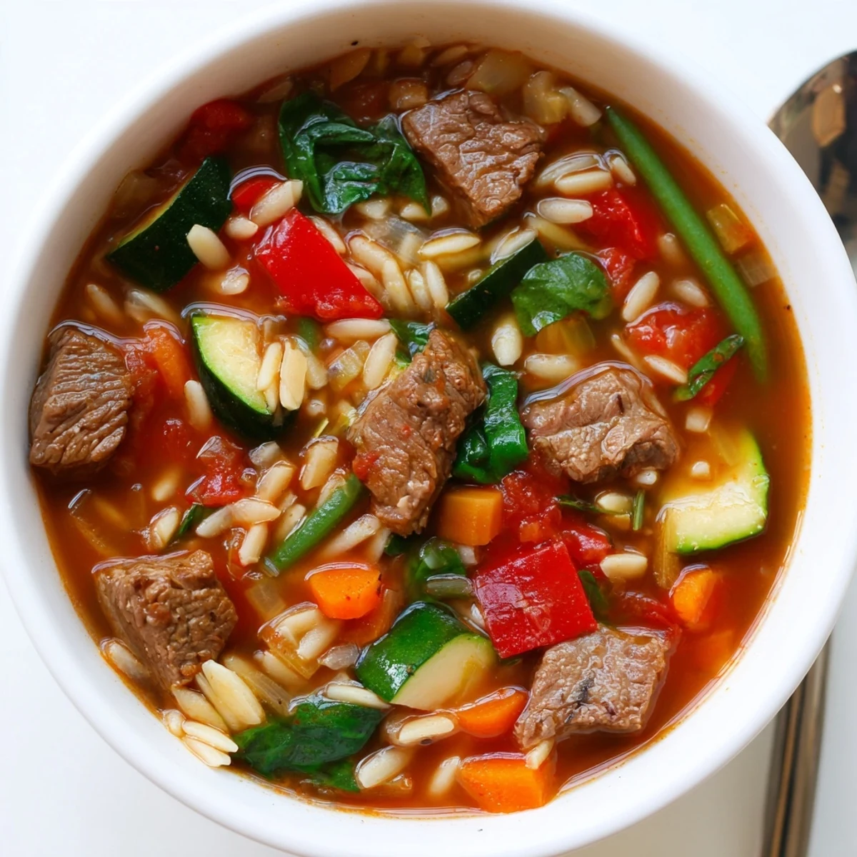 Hearty Beef And Orzo Soup