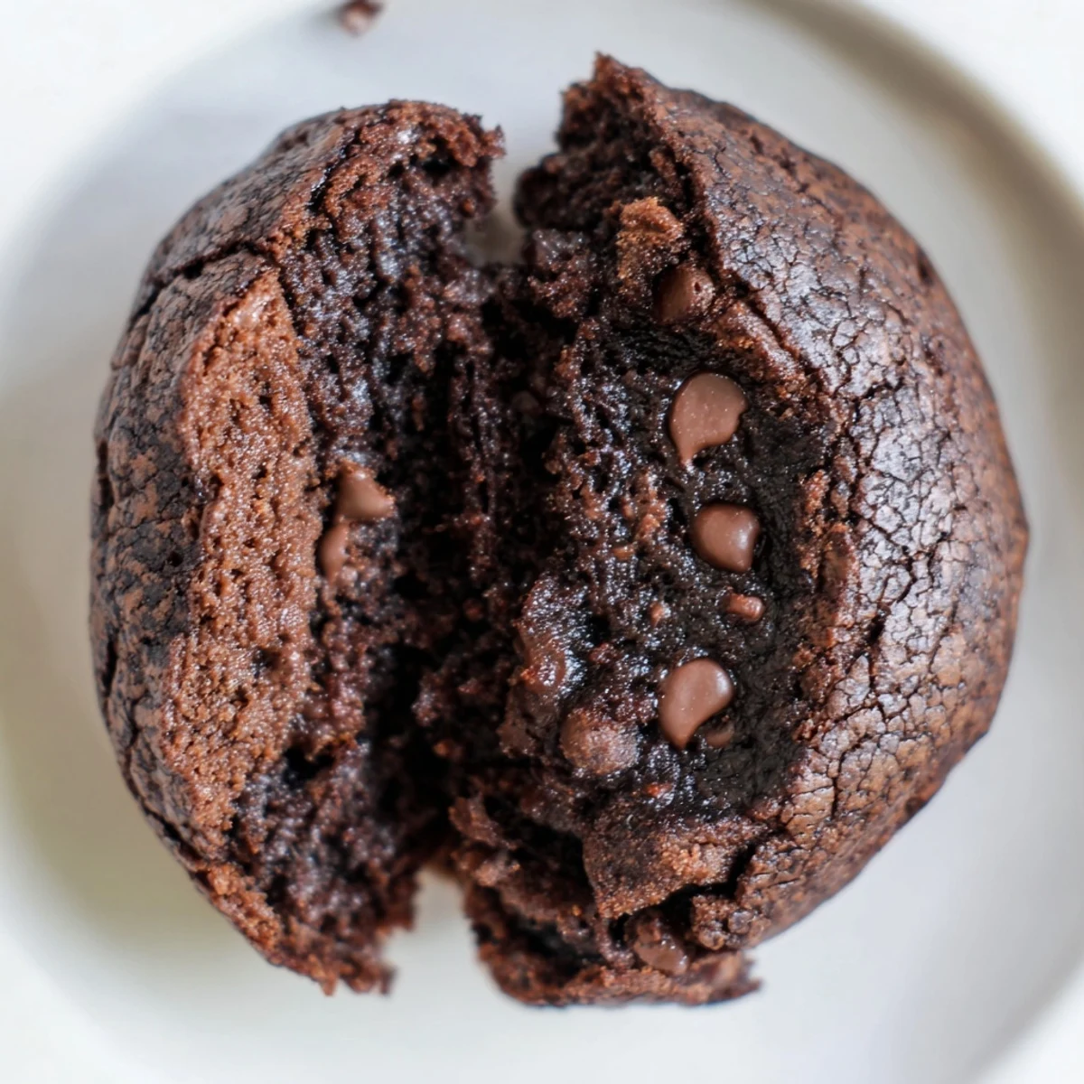Crackly topped fudgy brownie cookies stuffed with cookie dough cooling on wire rack