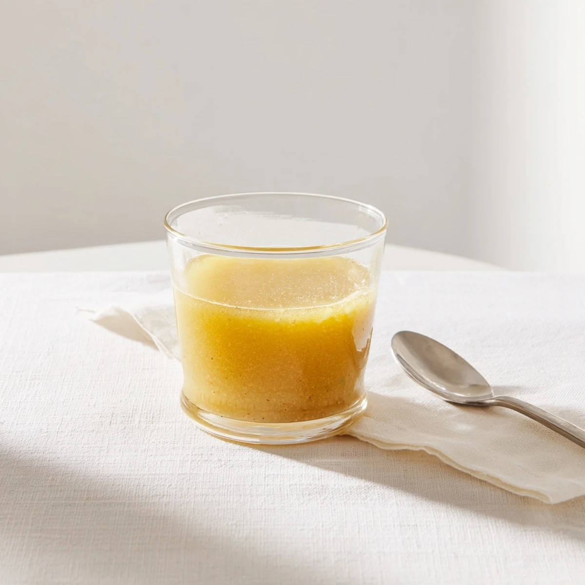 Golden citrus vinaigrette emulsified in a glass jar with fresh orange and lemon zest scattered nearby