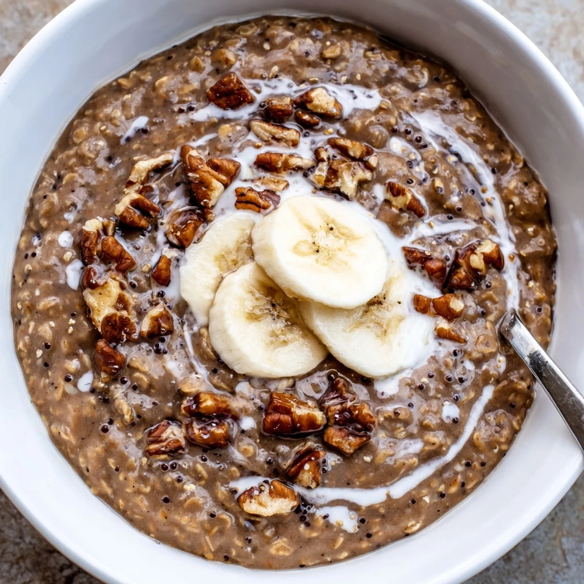 Chilled Brown Sugar Coffee Overnight Oats steeped, spoon-ready with nutty crunch.
