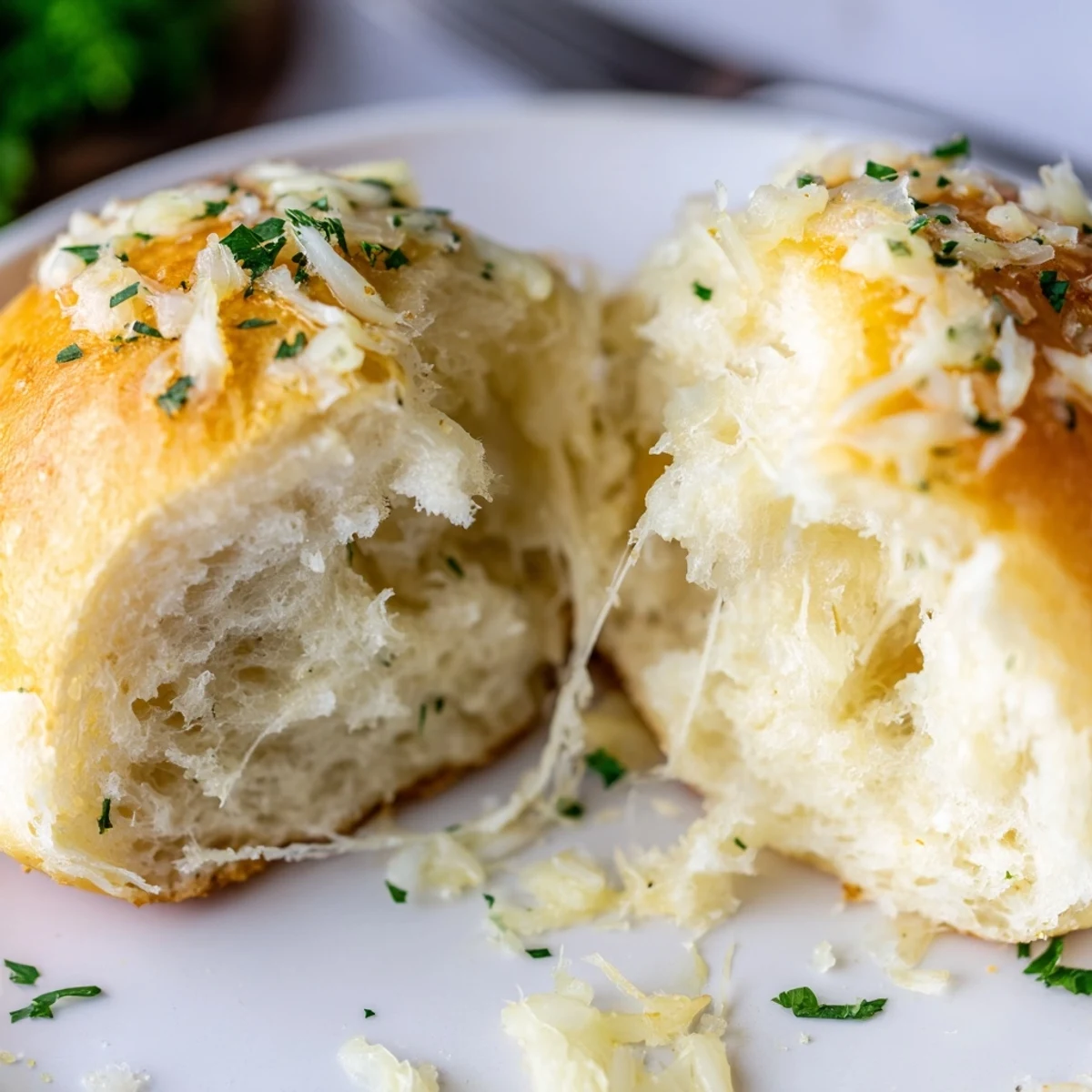 Buttery Cheese Garlic Rolls served with marinara for dipping, soft, aromatic
