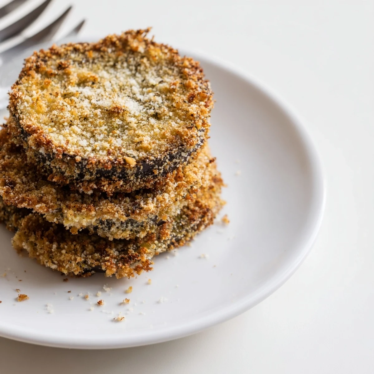 Hot Crispy Baked Eggplant, sizzling edges and tender centers, ready to serve