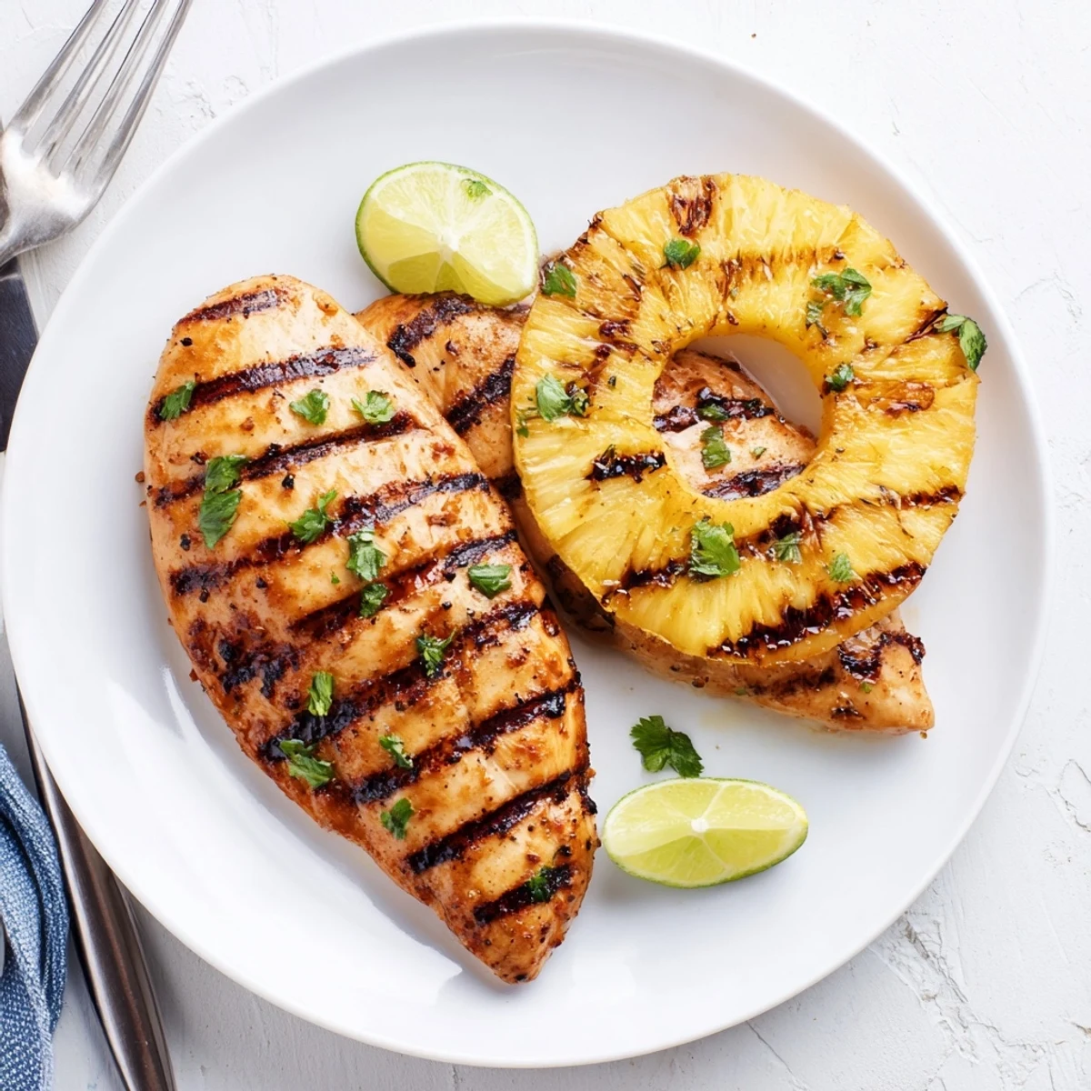Charred pineapple and tangy glaze highlight this Grilled Aloha Chicken Recipe.